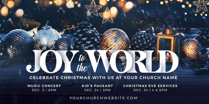 Church Postcards, Christmas, Joy To The World Christmas, 5.5 x 11