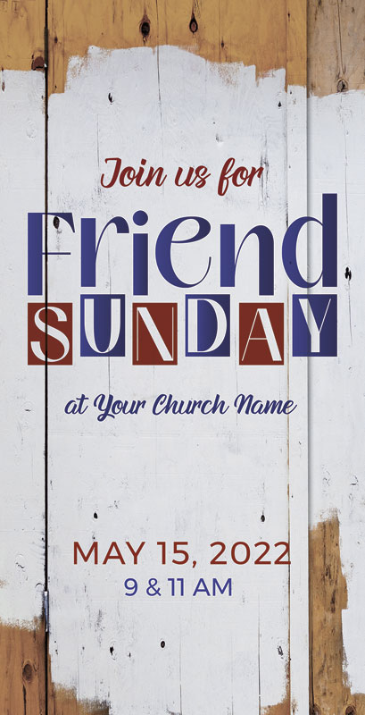 Church Postcards, Ministry, Friend Sunday Join Us, 5.5 x 11