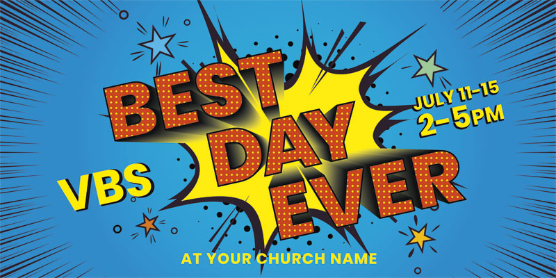 Church Postcards, Children's Ministry, Best Day Ever, 5.5 x 11