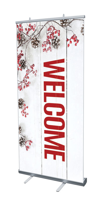 Banners, Christmas, Celebrate Christmas Berries Welcome, 4' x 6'7
