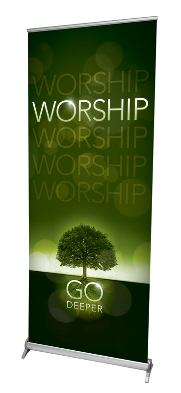 Banners, Ministry, Deeper Roots Worship Horizontal, 2'7 x 6'7