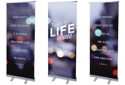 Banners, Inspiration, Life Alone , 2'7 x 6'7