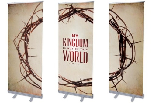 Banners, Easter, My Kingdom Triptych, 2'7 x 6'7