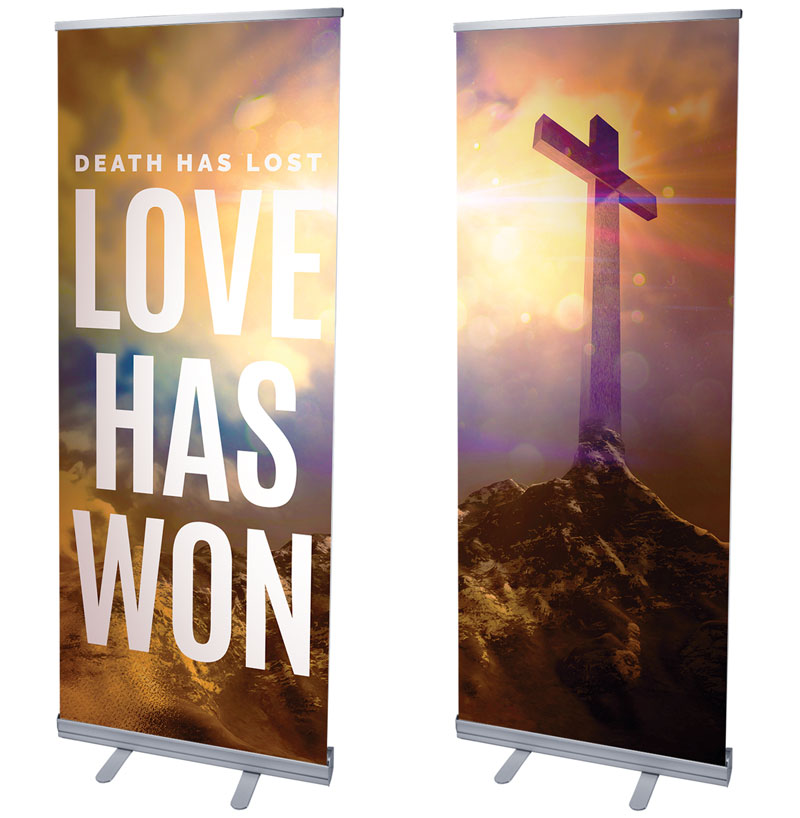 Banners, Easter, Love Has Won Pair, 2'7 x 6'7
