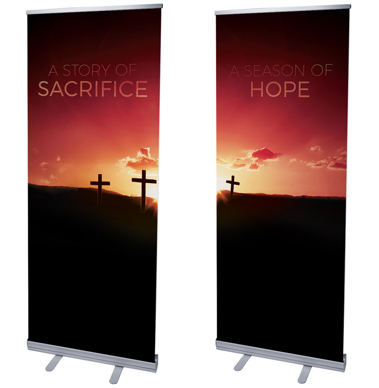 Banners, Easter, Sacrifice And Hope, 2'7 x 6'7