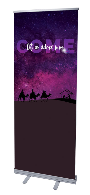 Banners, Christmas, Come Let Us Adore, 2'7 x 6'7