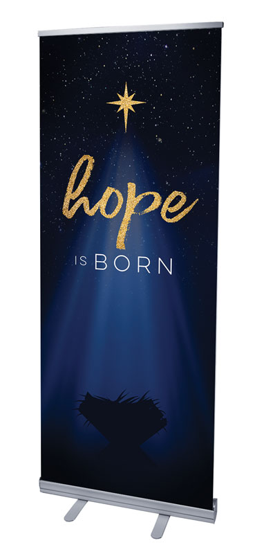 Banners, Christmas, Christmas Star Hope is Born, 2'7 x 6'7