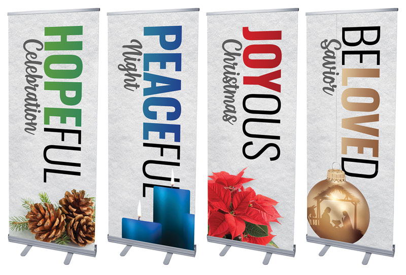 Banners, Christmas, Bold Advent Words, 2'7 x 6'7