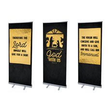 God With Us Gold Triptych 