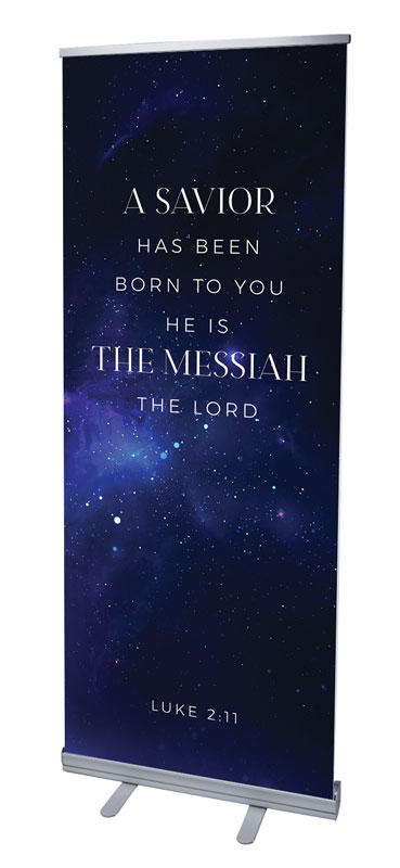 Banners, Christmas, Begins With Christ Manger Scripture, 2'7 x 6'7