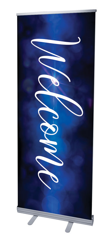 Banners, Christmas, Celebrate Christmas Blue Sparkle Welcome, 2'7 x 6'7