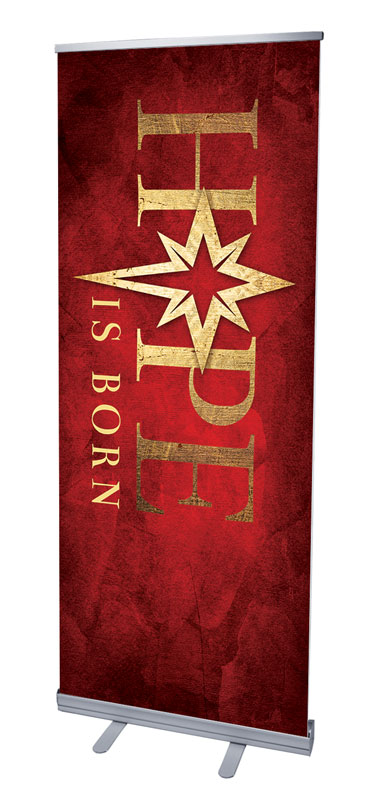 Banners, Christmas, Hope Is Born Star, 2'7 x 6'7