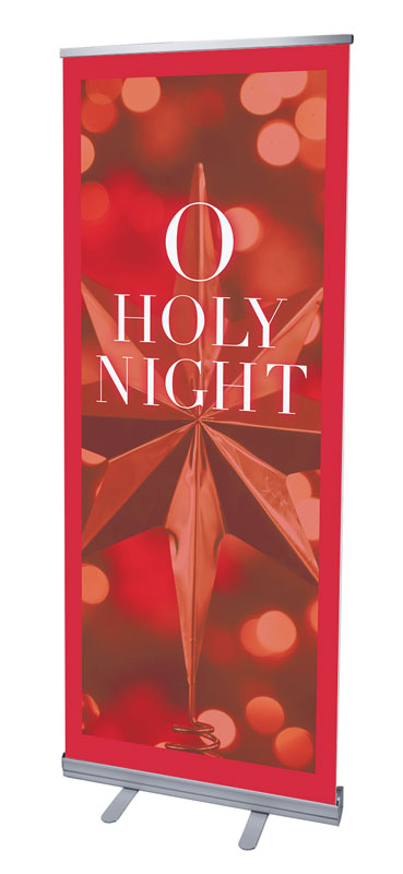 Banners, Christmas, O Holy Night Red Star, 2'7 x 6'7
