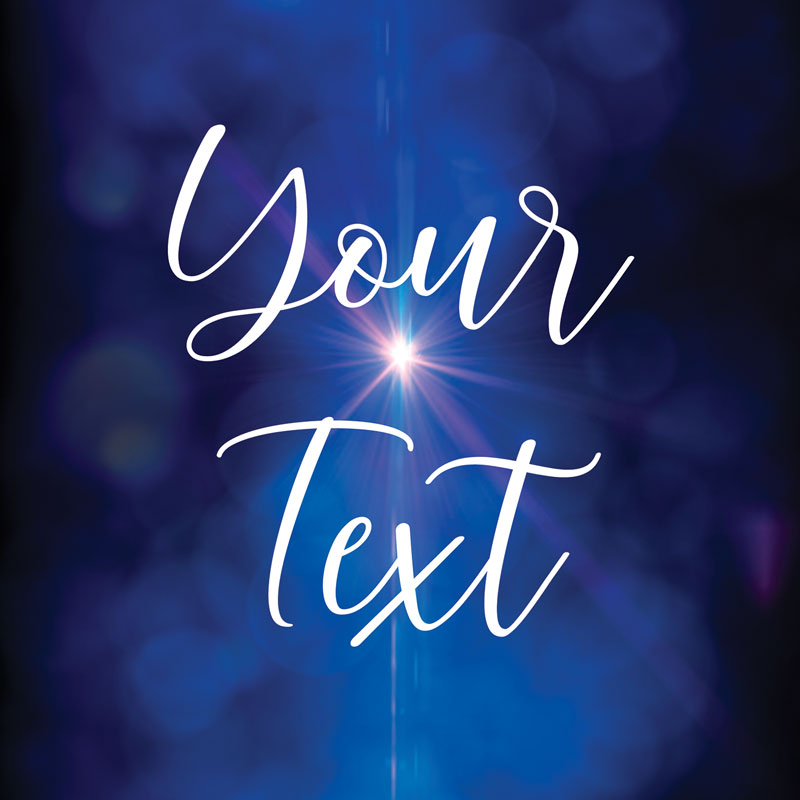 Banners, Christmas, Celebrate Christmas Blue Sparkle Your Text, 3' x 3'