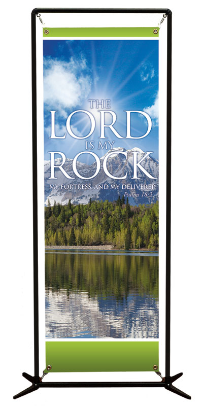 Banners, Nature, Lord My Rock, 2' x 6'