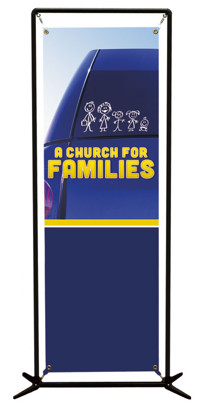 Banners, Humorous, Church for Families, 2' x 6'