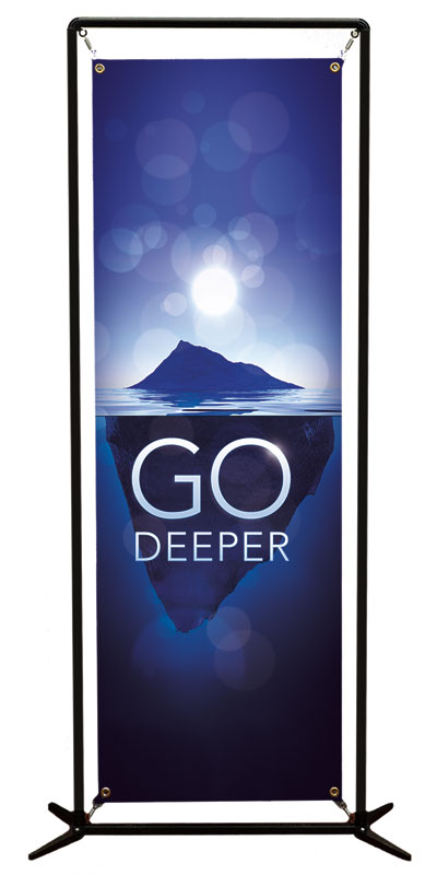 Banners, Church Theme, Deeper Iceberg, 2' x 6'