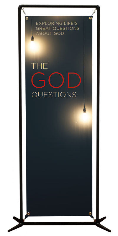 Banners, New Years, God Questions, 2' x 6'