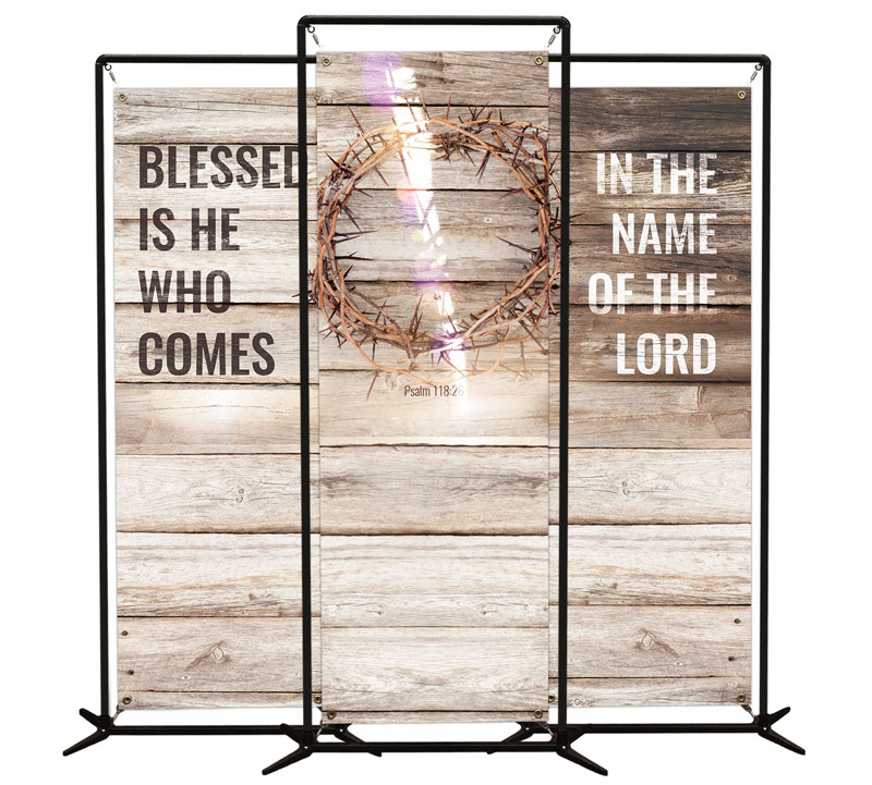 Banners, Easter, Blessed Is He, 2' x 6'