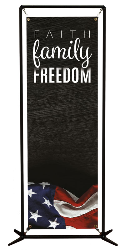 Banners, Summer - General, Faith Family Freedom, 2' x 6'