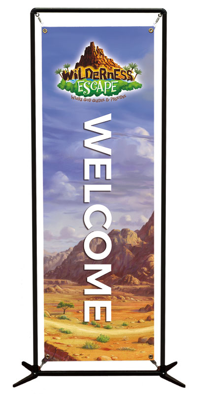 Banners, VBS / Camp, Wilderness Escape Welcome, 2' x 6'