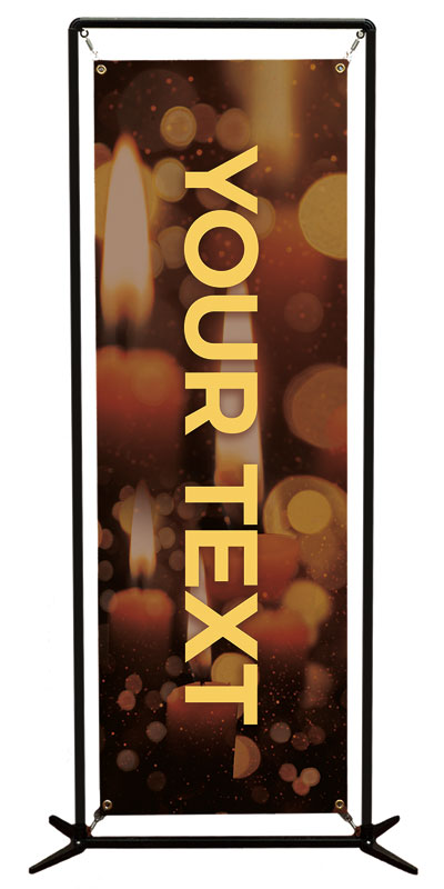 Banners, Christmas, Celebrate Christmas Candles Your Text, 2' x 6'