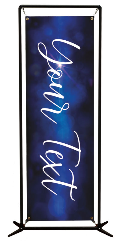 Banners, Christmas, Celebrate Christmas Blue Sparkle Your Text, 2' x 6'