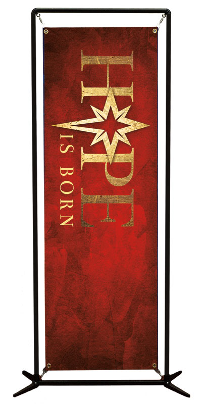 Banners, Christmas, Hope Is Born Star, 2' x 6'