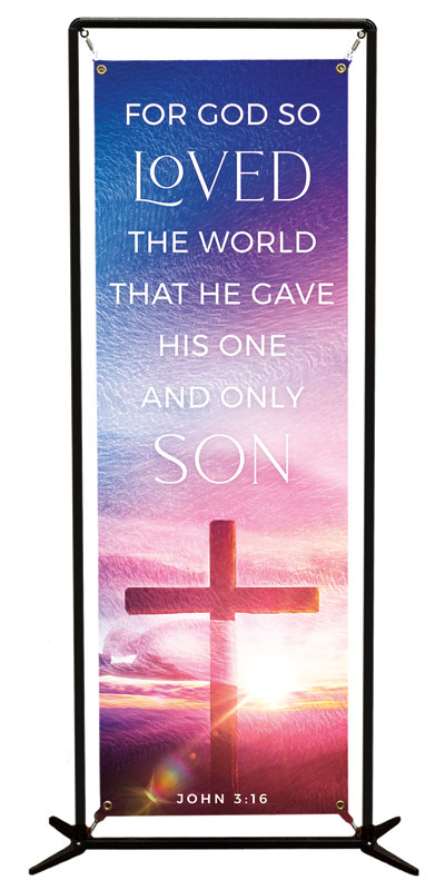 Banners, Easter, Love Easter Colors Scripture, 2' x 6'