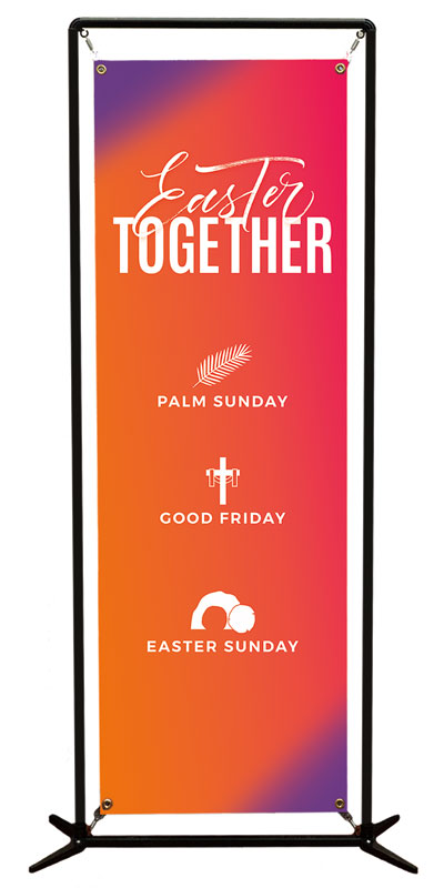Banners, Easter, Easter Together Hues, 2' x 6'