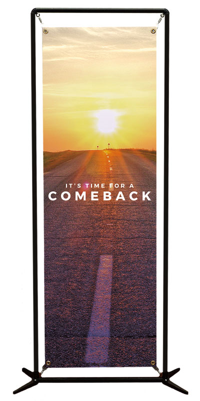 Banners, Welcome Back, Comeback Sunrise, 2' x 6'