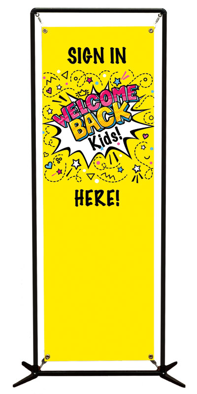 Banners, Children's Ministry, Welcome Back Kids, 2' x 6'