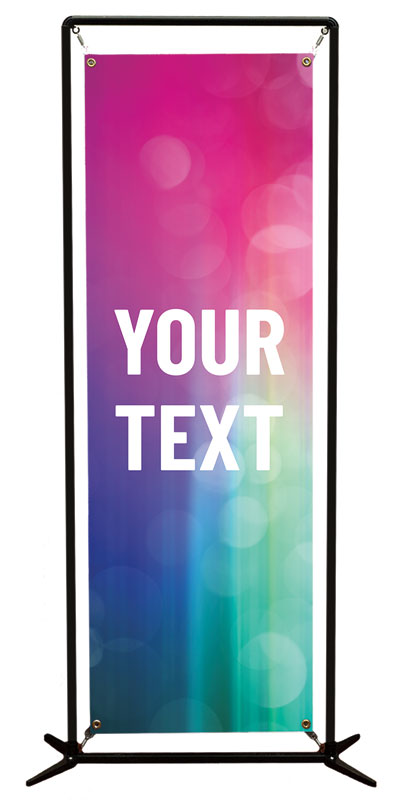 Banners, Colorful Lights Products, Colorful Lights Your Text Stacked, 2' x 6'