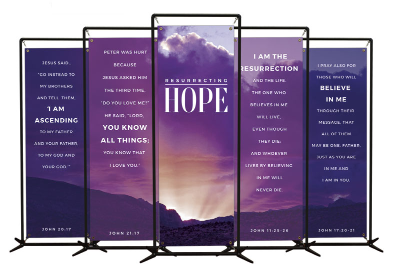 Banners, Easter, Resurrecting Hope Set, 2' x 6'