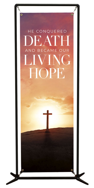 Banners, Easter, Living Hope Sunrise, 2' x 6'