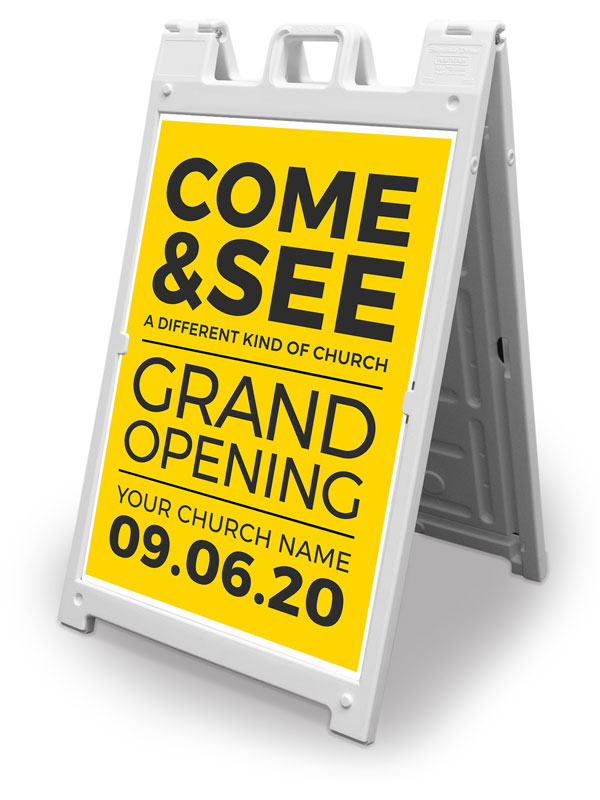 Banners, Events, Yellow Grand Opening, 2' x 3'