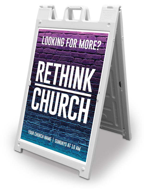 Banners, You're Invited, Rethink Church Bricks, 2' x 3'