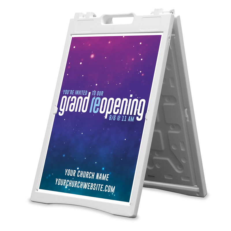 Banners, Welcome Back, Grand ReOpening Sparkle, 2' x 3'