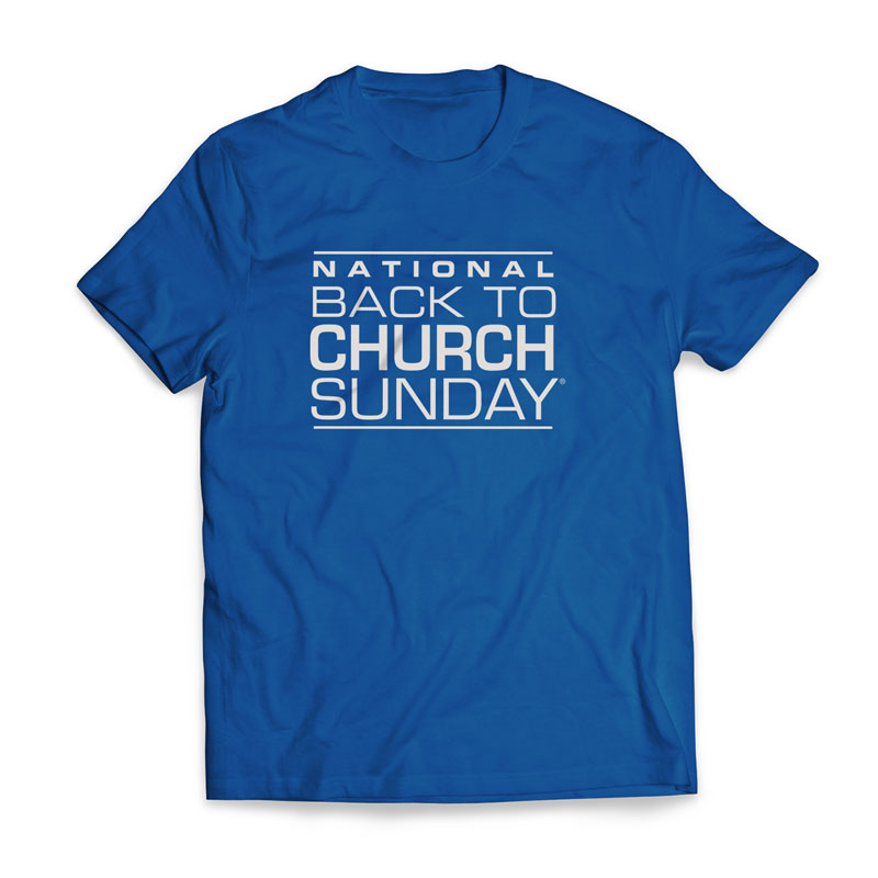 T-Shirts, Back To Church Sunday, Back To Church Logo - Large, Large (Unisex)