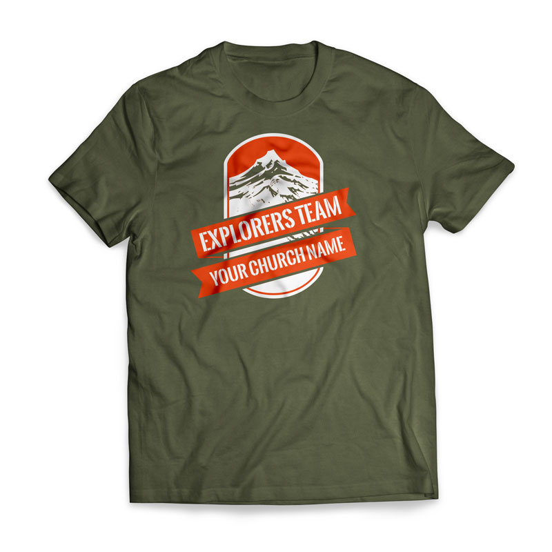 T-Shirts, Summer - General, Mountains Explorer - Large, Large (Unisex)