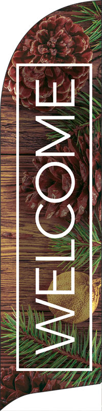 Banners, Winter - General, Wooden Slats Winter, 2' x 8.5'