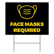 Jet Black Face Masks  Required 