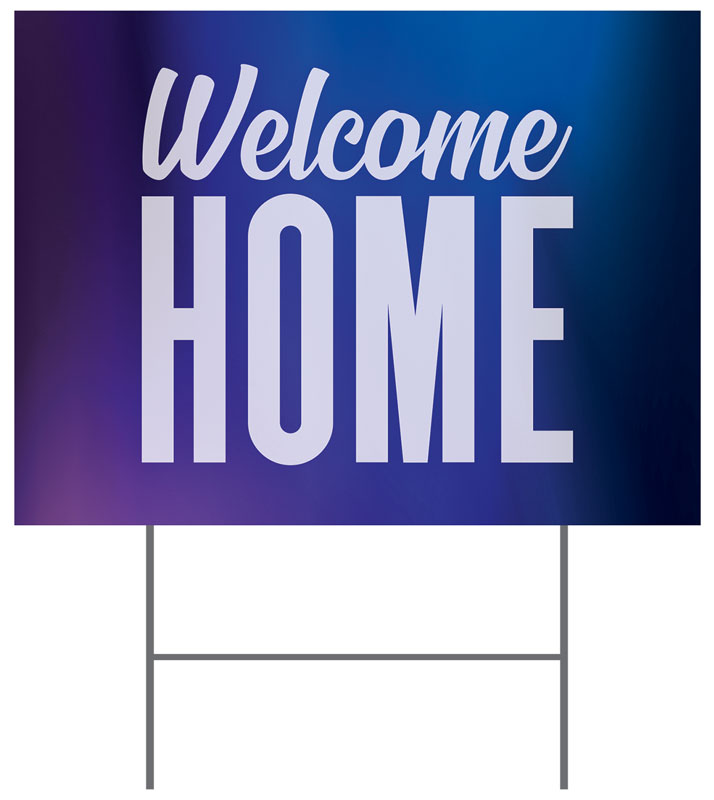 Yard Signs, Welcome Back, Aurora Lights Welcome Home, 18 x 24