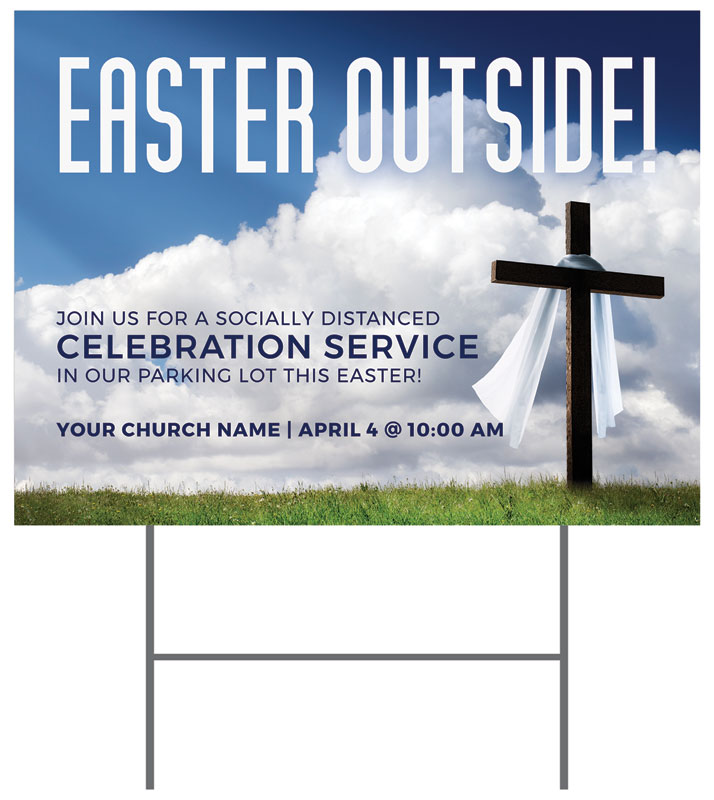 Yard Signs, Easter, Easter Outside, 18 x 24