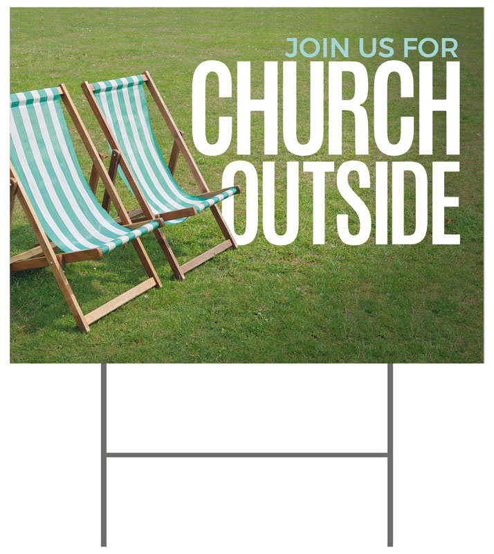 Yard Signs, Summer - General, Church Outside, 18 x 24